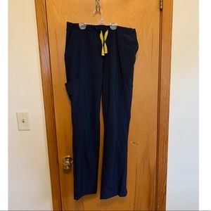 5 scrub pants - navy blue
